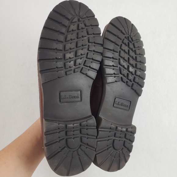 L.L. Bean Allagash Bison Hand Stitched Penny Loafers Raisin US Mens Size 11.5EE - Picture 8 of 11